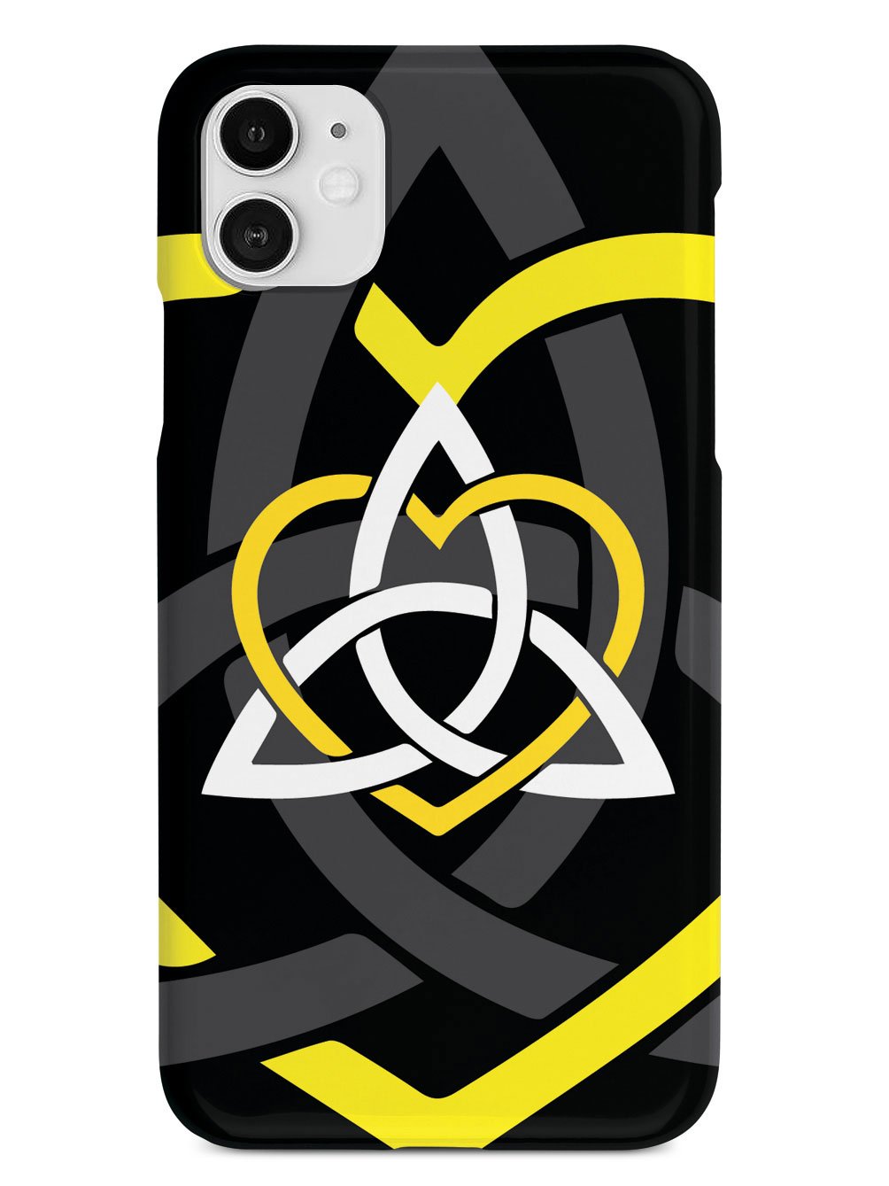 Celtic Sisters Knot - Yellow - Black Case