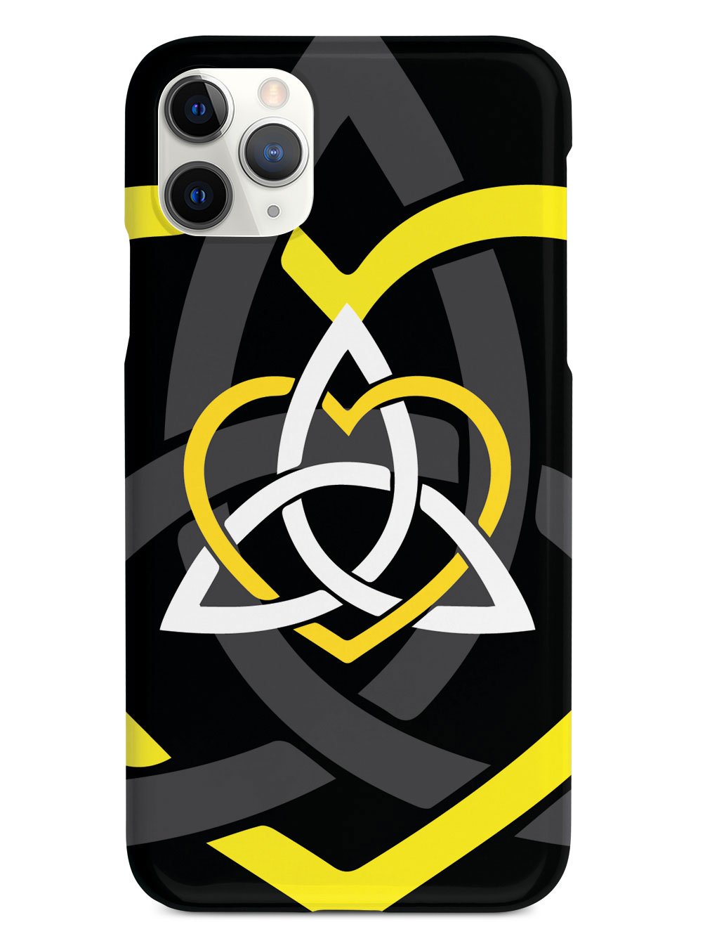 Celtic Sisters Knot - Yellow - Black Case
