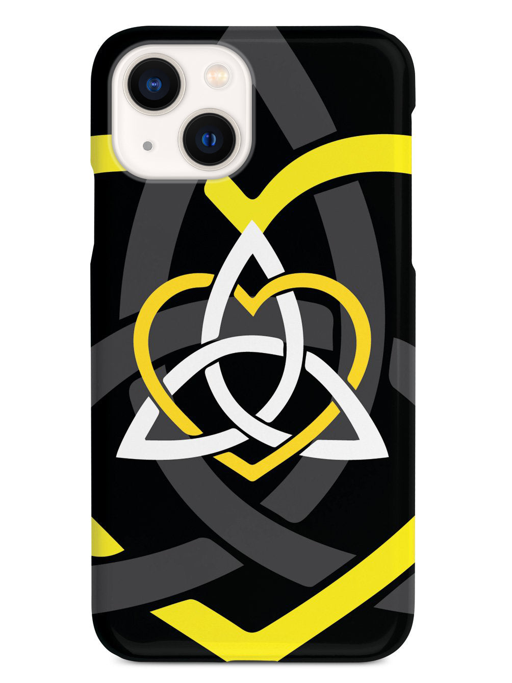 Celtic Sisters Knot - Yellow - Black Case