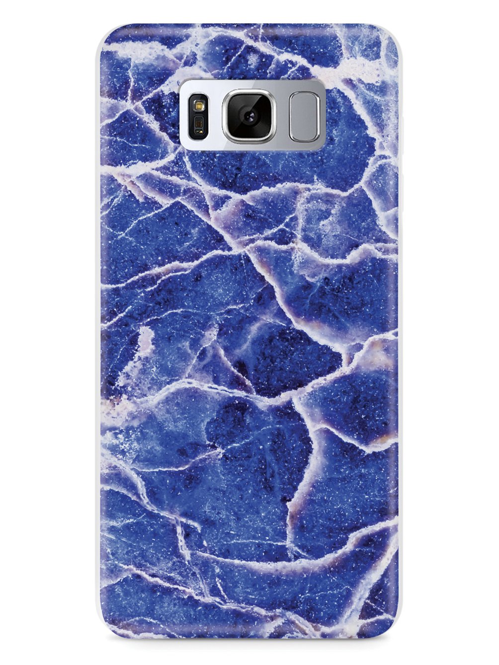 Textured Blue and White Marble Case