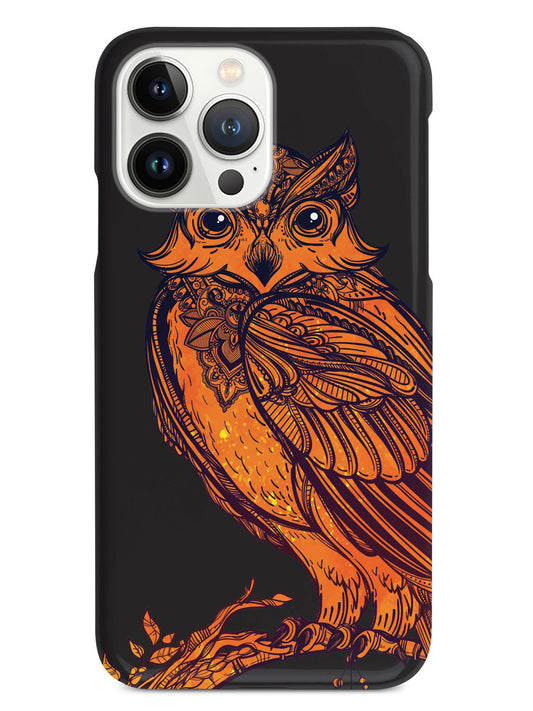 Zentangle Autumn Owl - Black Case