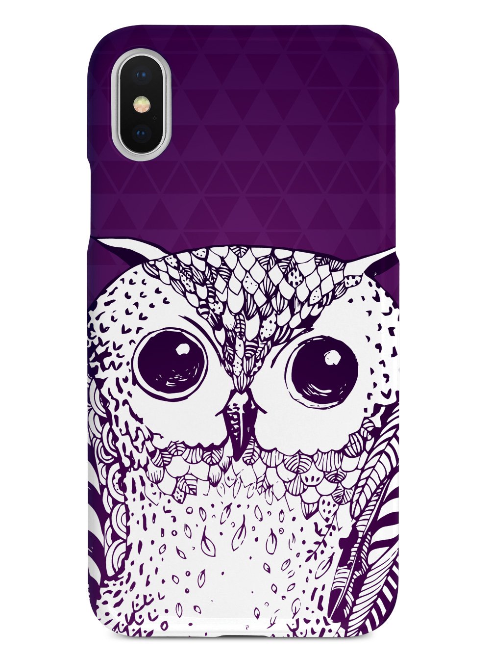 Purple Doodle Owl Case