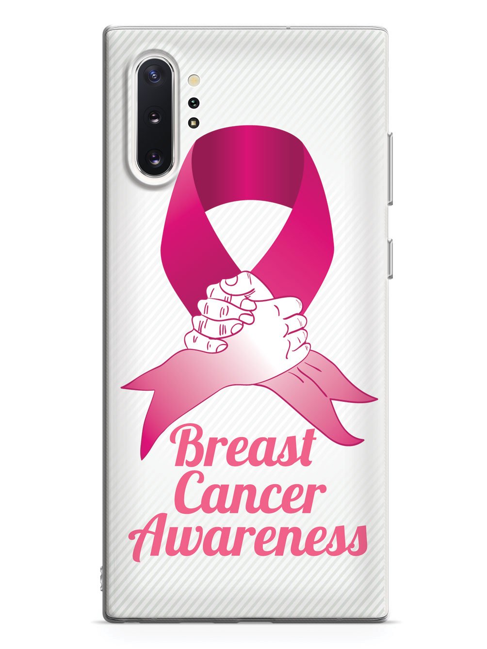 Pink Ribbon - Supporting Hand - Breast Cancer Awareness - White Case
