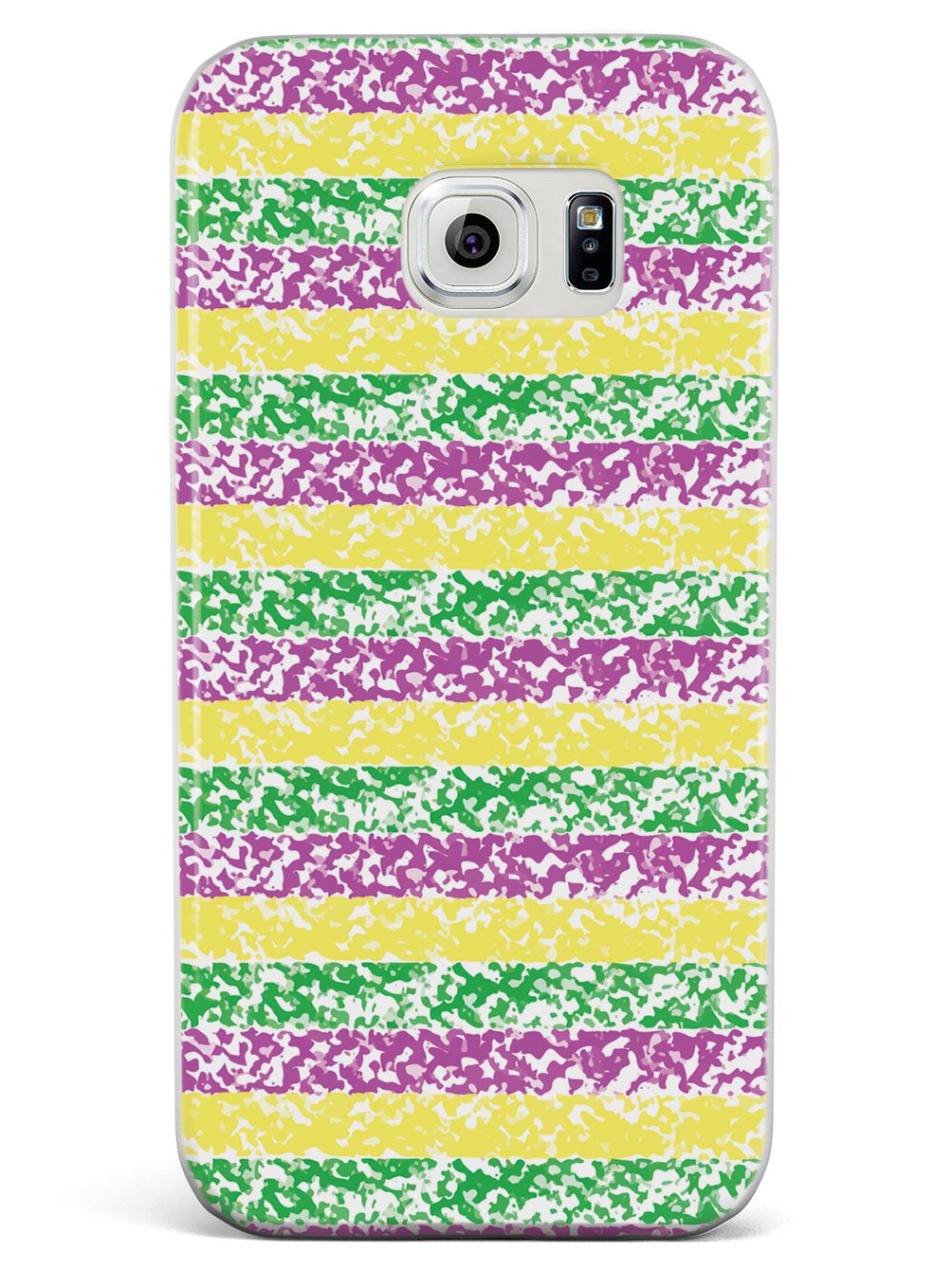 Mardi Gras Textured Pattern - White Case