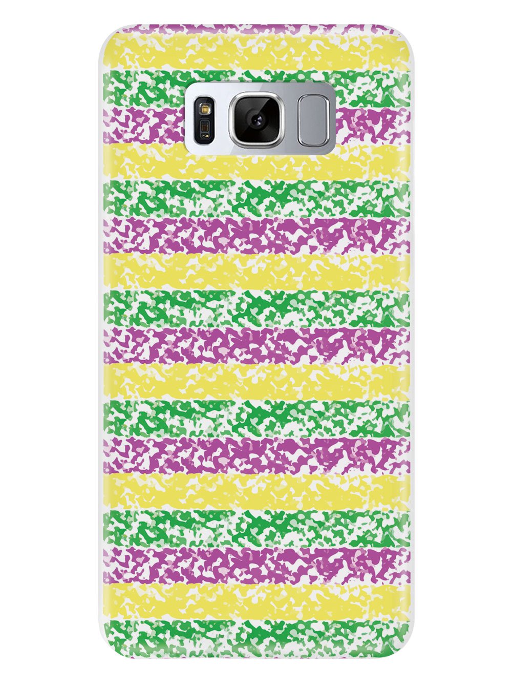 Mardi Gras Textured Pattern - White Case