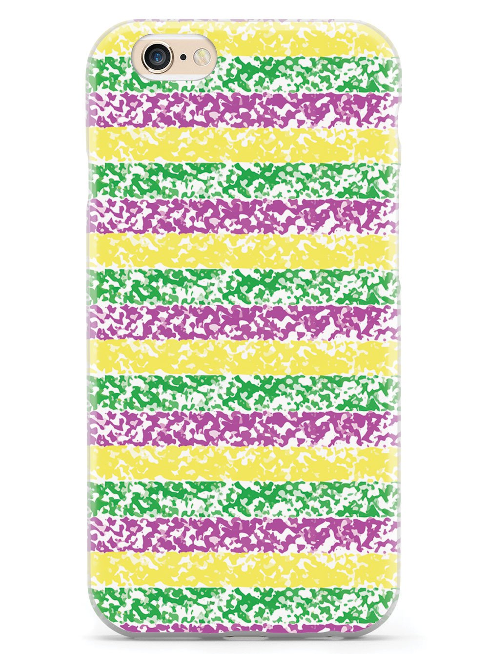 Mardi Gras Textured Pattern - White Case