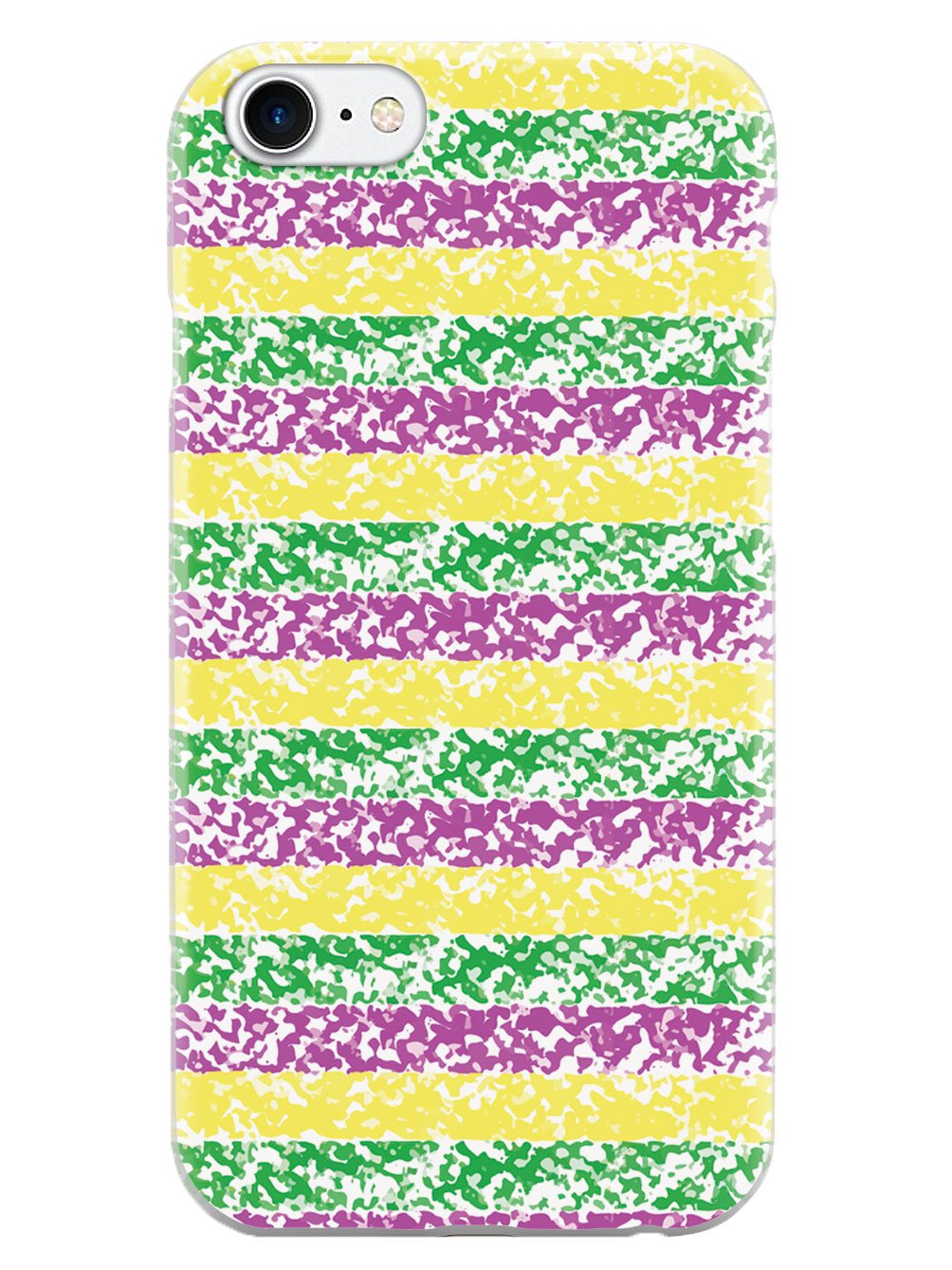 Mardi Gras Textured Pattern - White Case