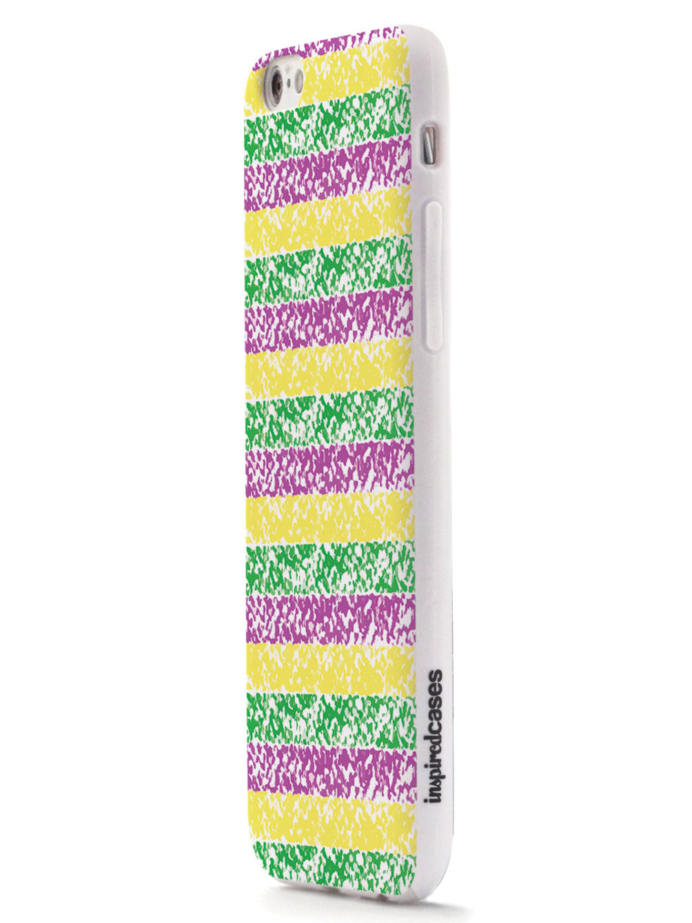 Mardi Gras Textured Pattern - White Case