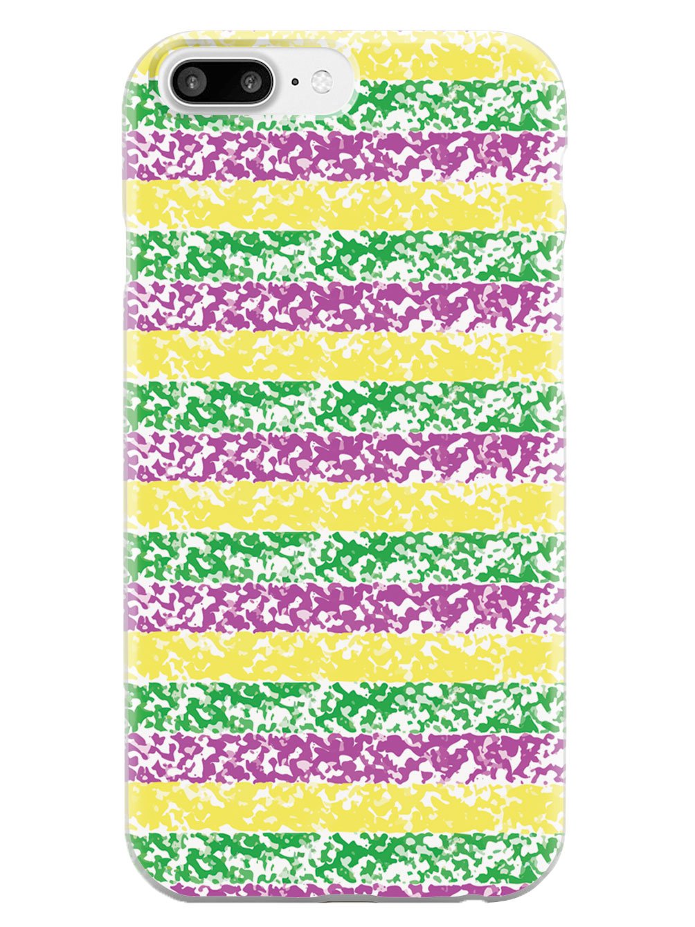 Mardi Gras Textured Pattern - White Case