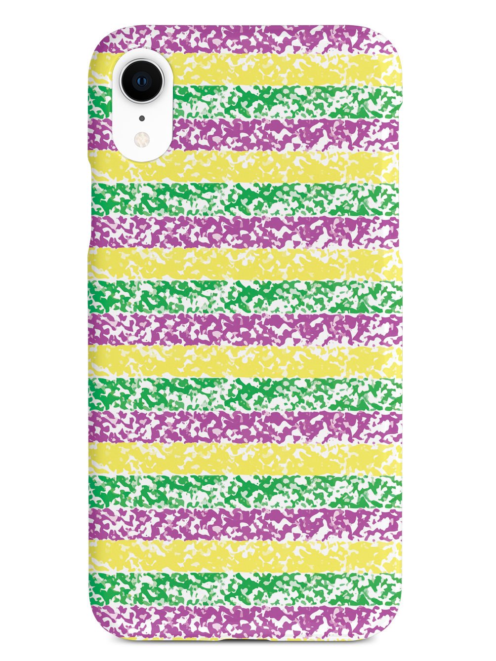 Mardi Gras Textured Pattern - White Case