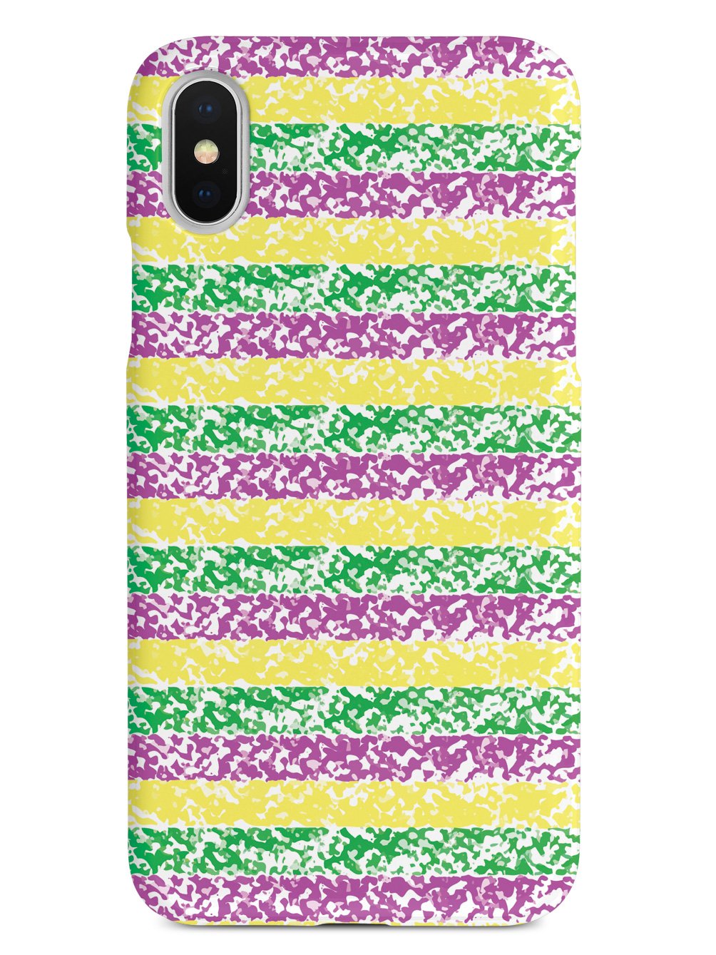 Mardi Gras Textured Pattern - White Case