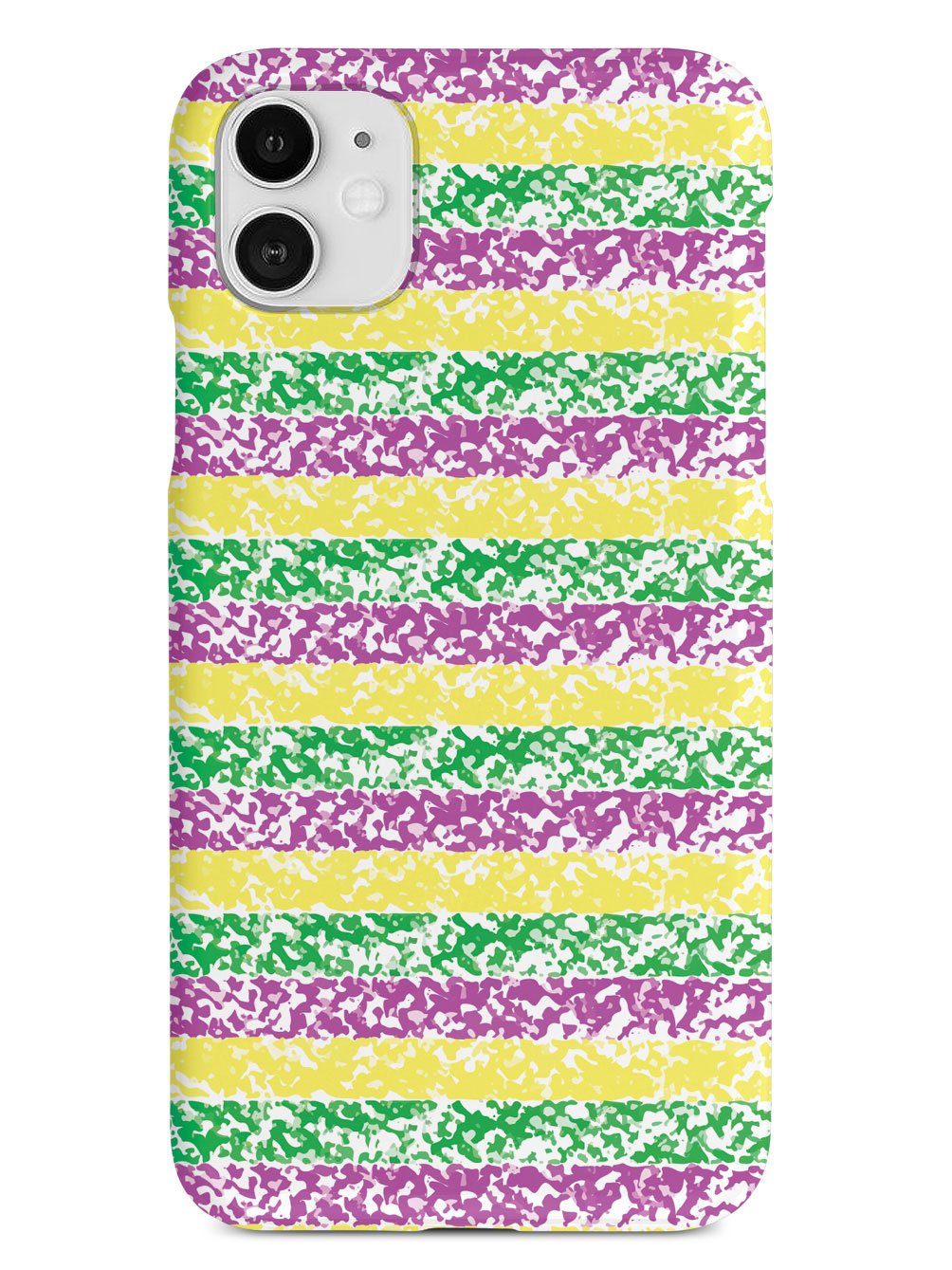 Mardi Gras Textured Pattern - White Case