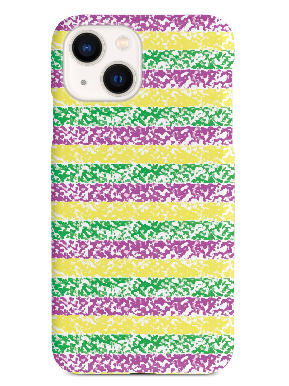 Mardi Gras Textured Pattern - White Case