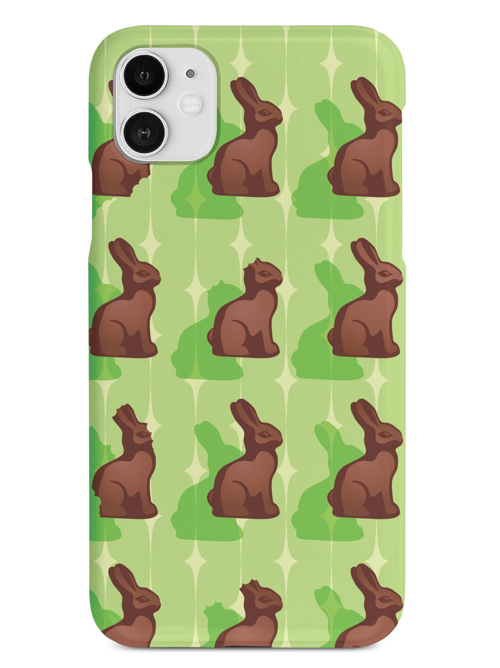 Green Chocolate Bunny - White Case