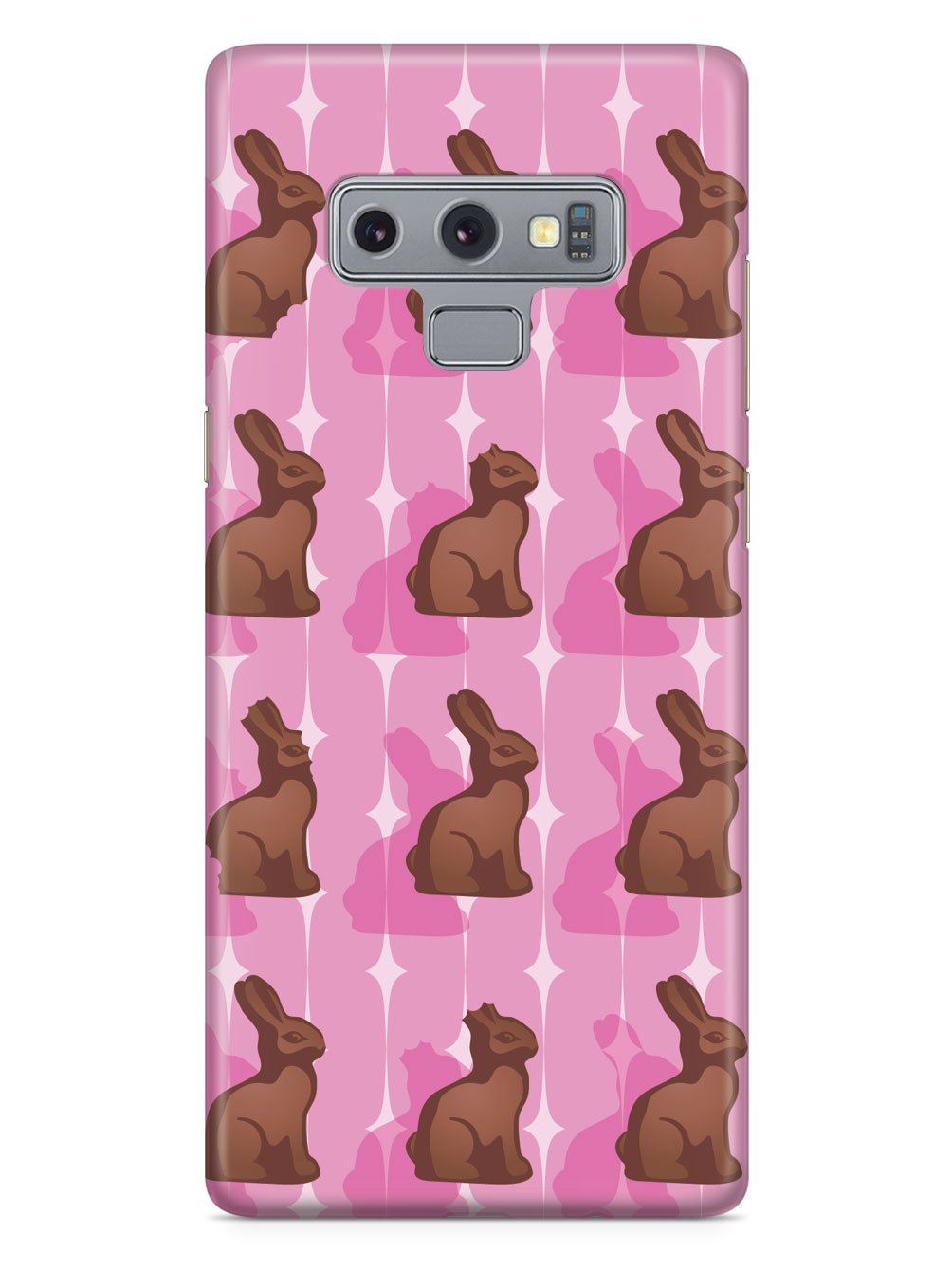 Pink Chocolate Bunny - White Case