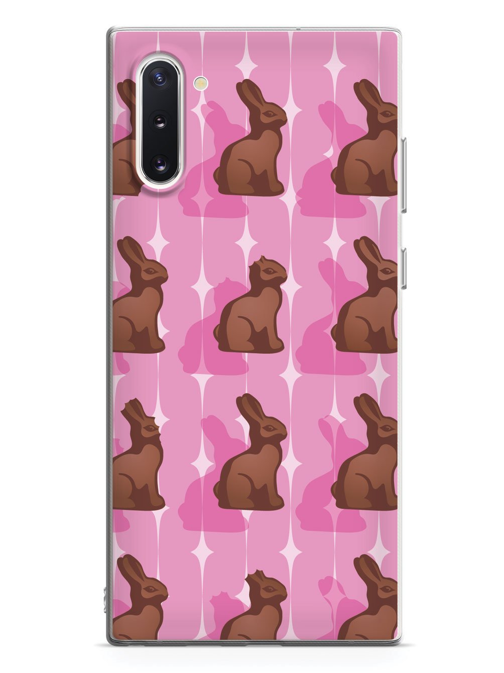 Pink Chocolate Bunny - White Case