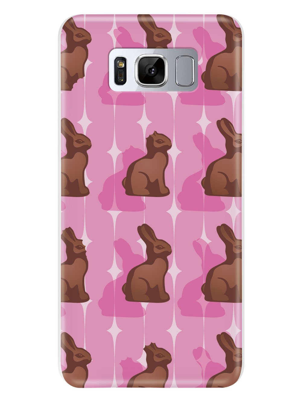 Pink Chocolate Bunny - White Case