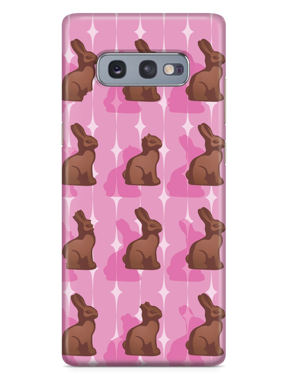 Pink Chocolate Bunny - White Case