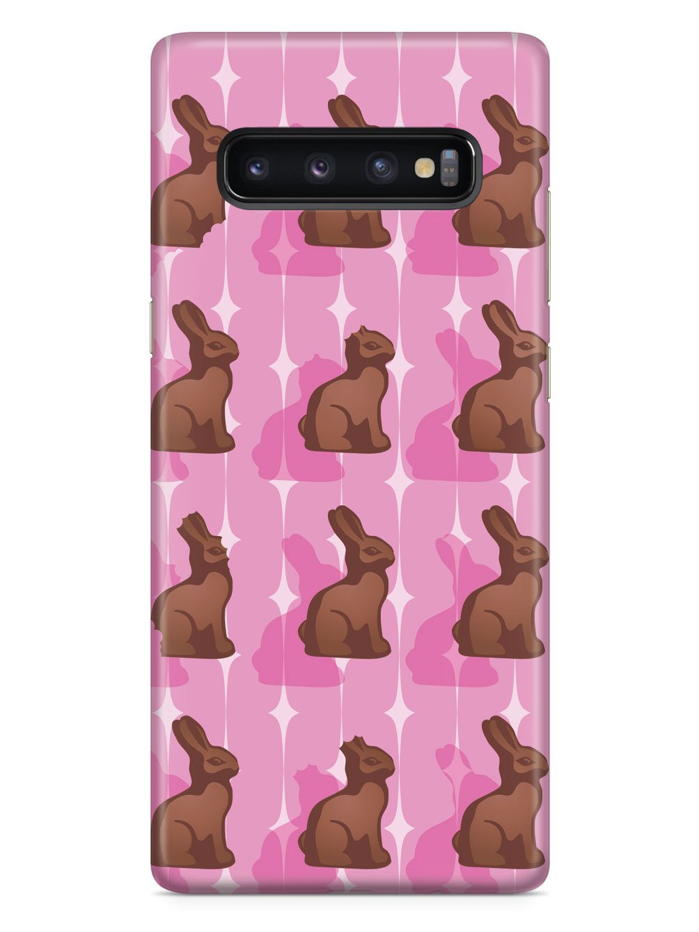 Pink Chocolate Bunny - White Case