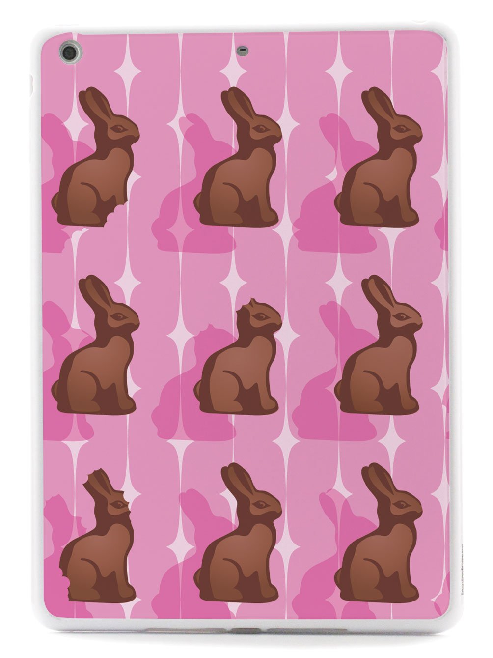 Pink Chocolate Bunny - White Case