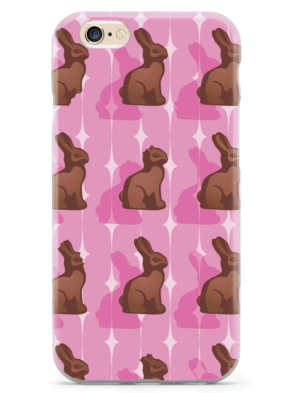 Pink Chocolate Bunny - White Case