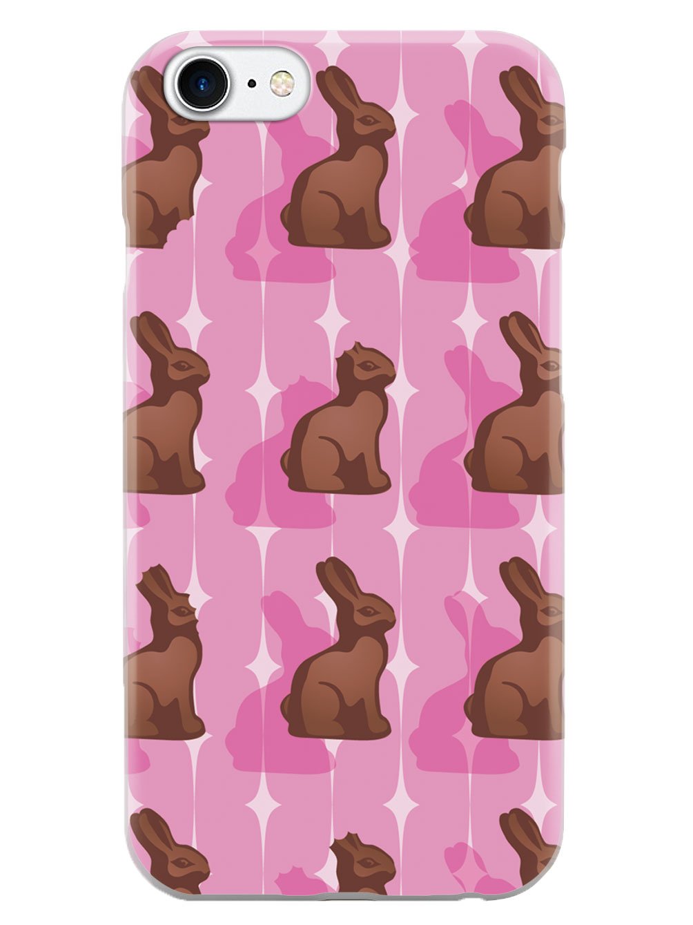 Pink Chocolate Bunny - White Case