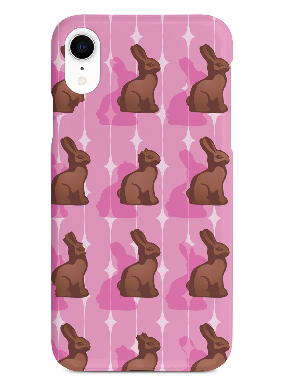 Pink Chocolate Bunny - White Case