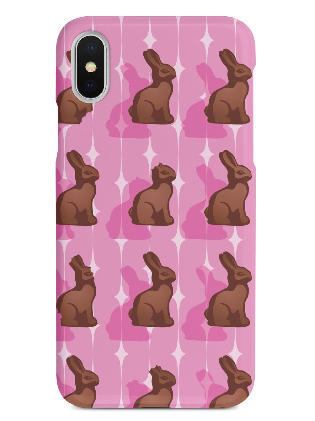 Pink Chocolate Bunny - White Case