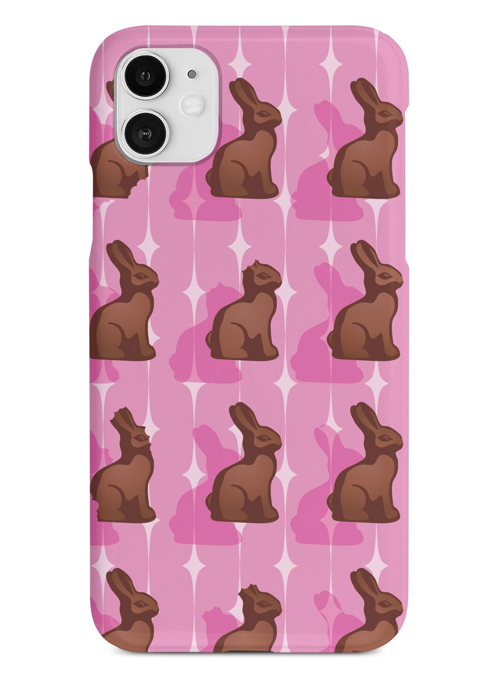 Pink Chocolate Bunny - White Case