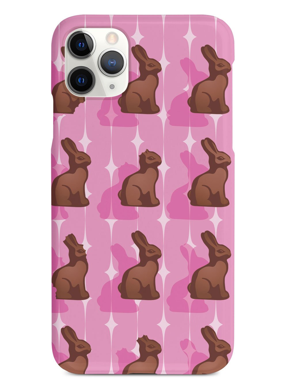 Pink Chocolate Bunny - White Case