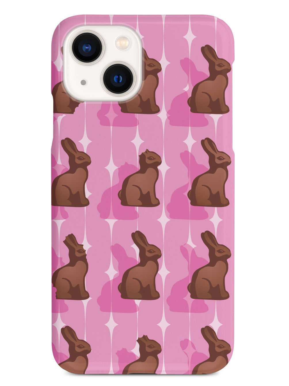 Pink Chocolate Bunny - White Case