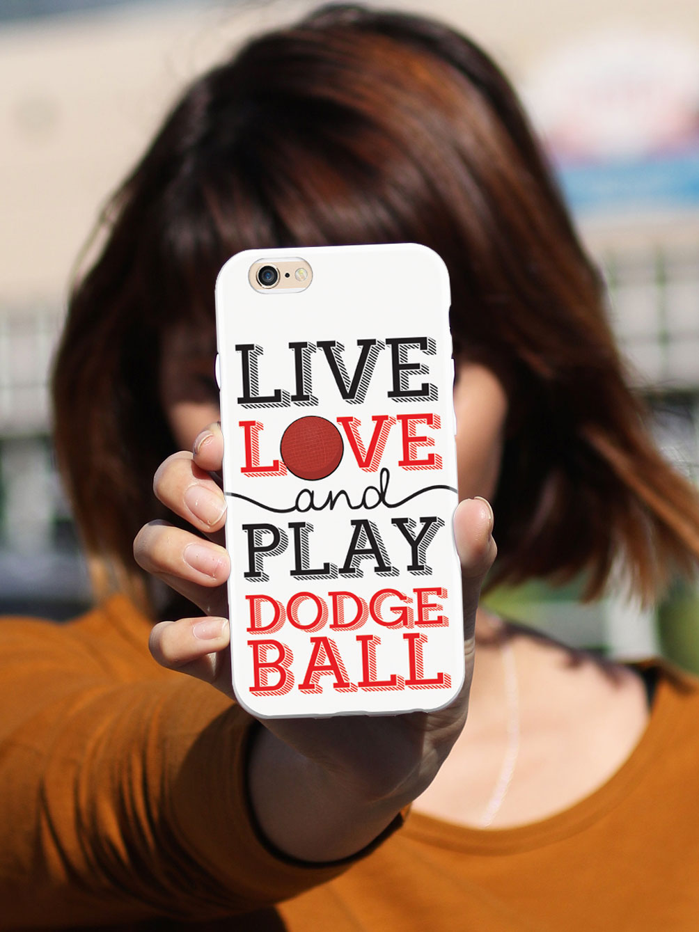 Live Love Play Dodgeball - White Case