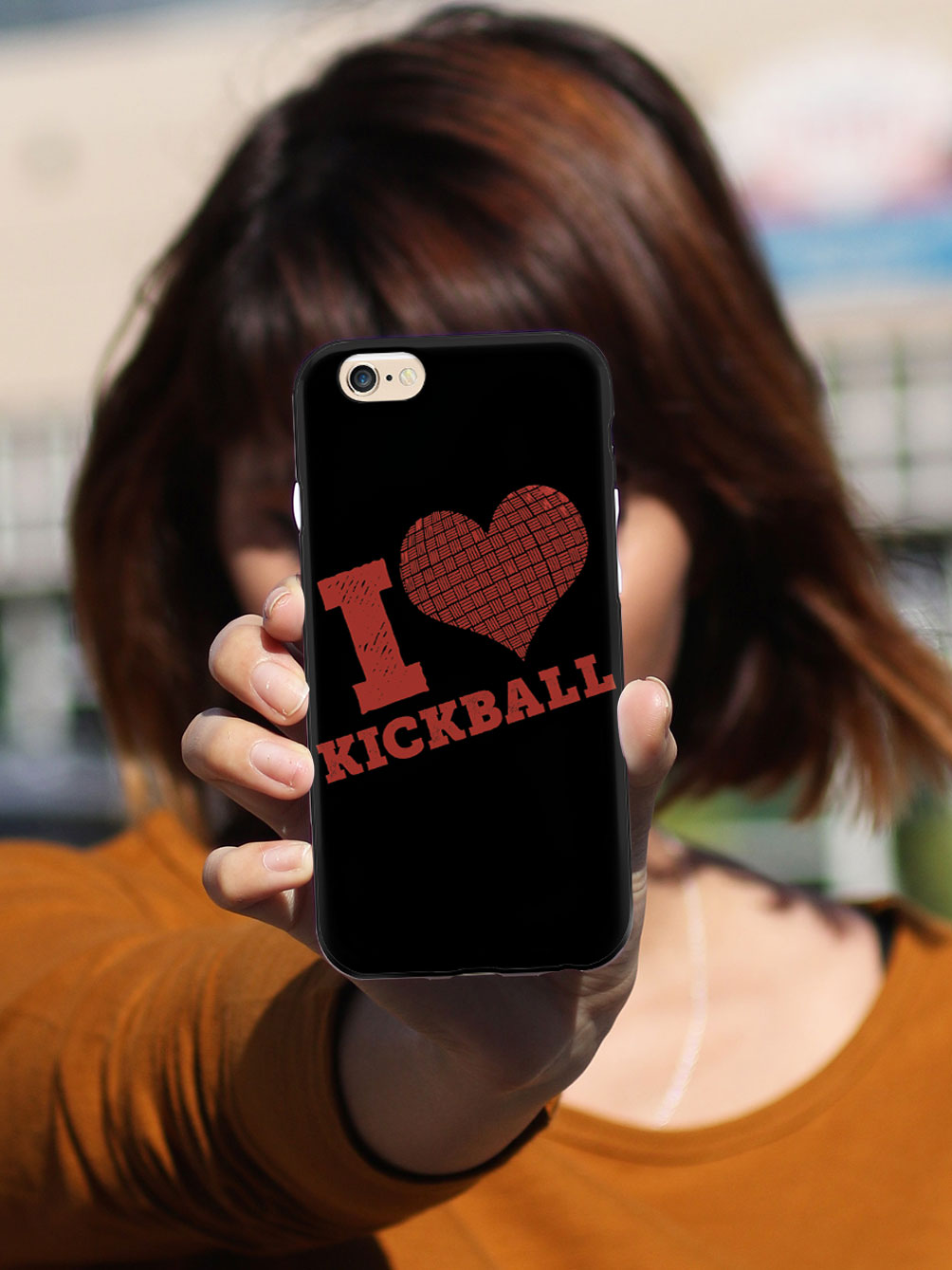 I Heart Kickball - Black Case