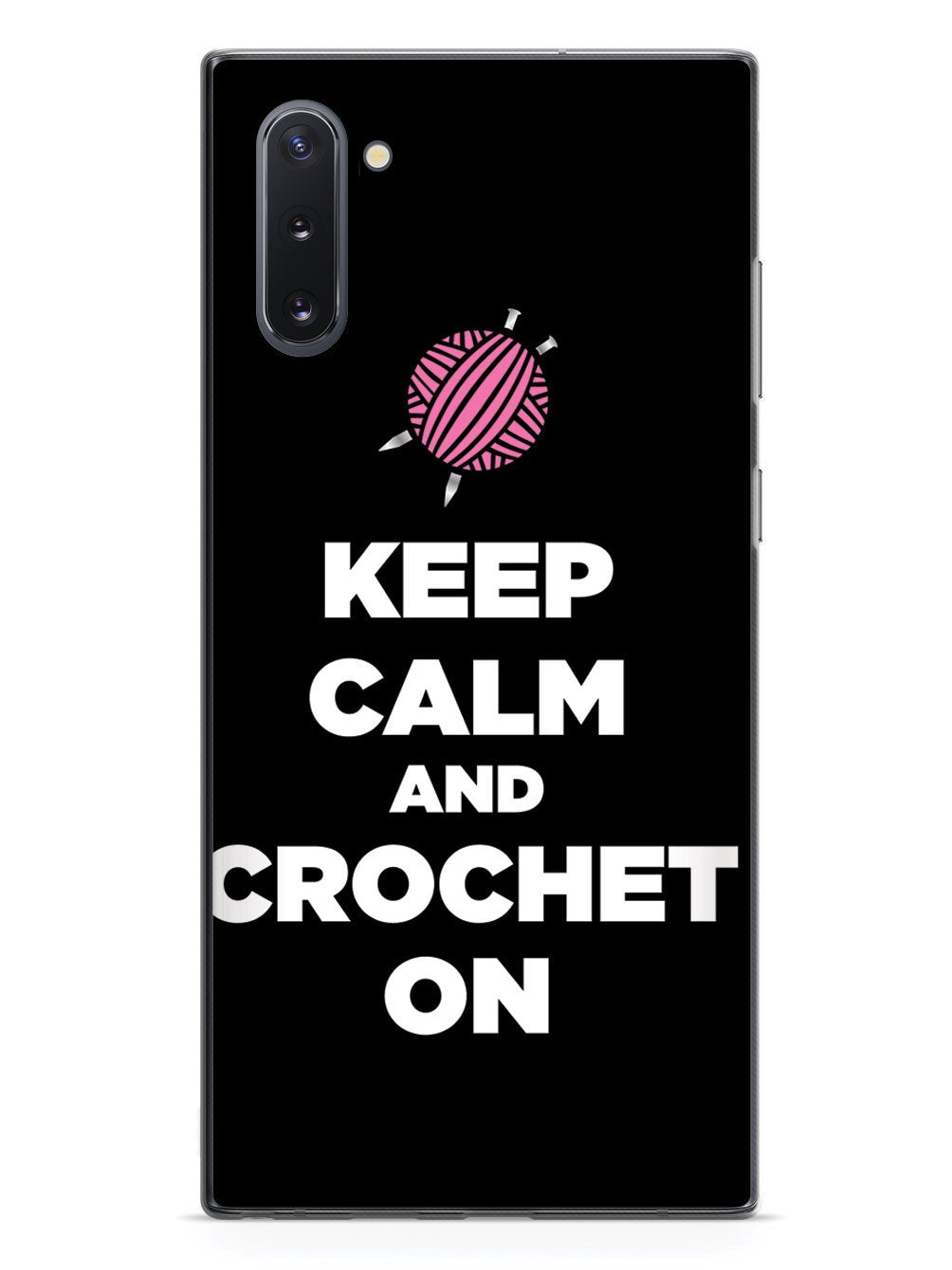 Keep Calm And Crochet On - Black Case