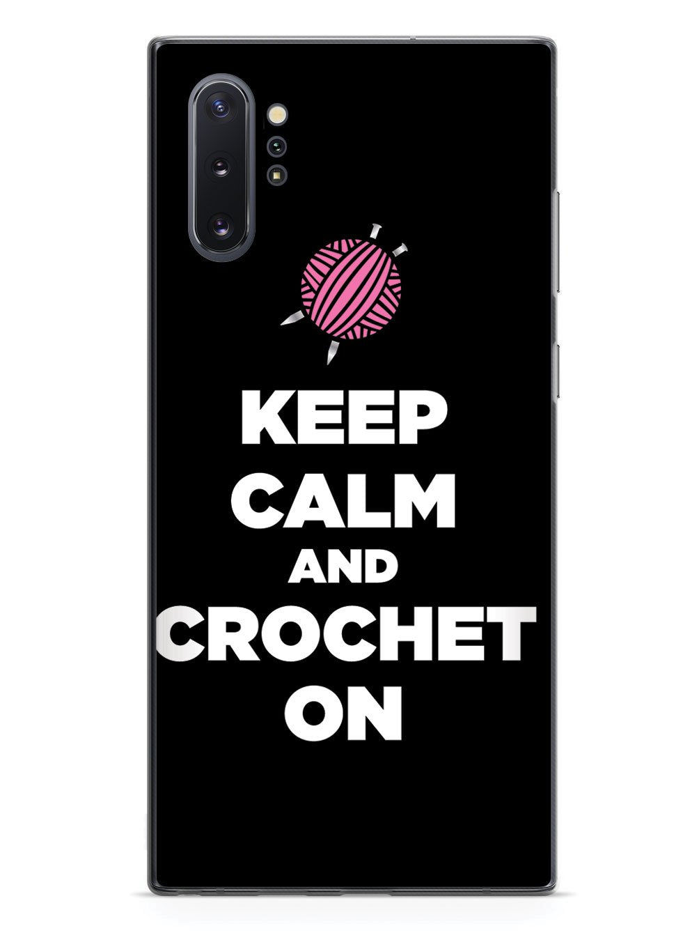 Keep Calm And Crochet On - Black Case