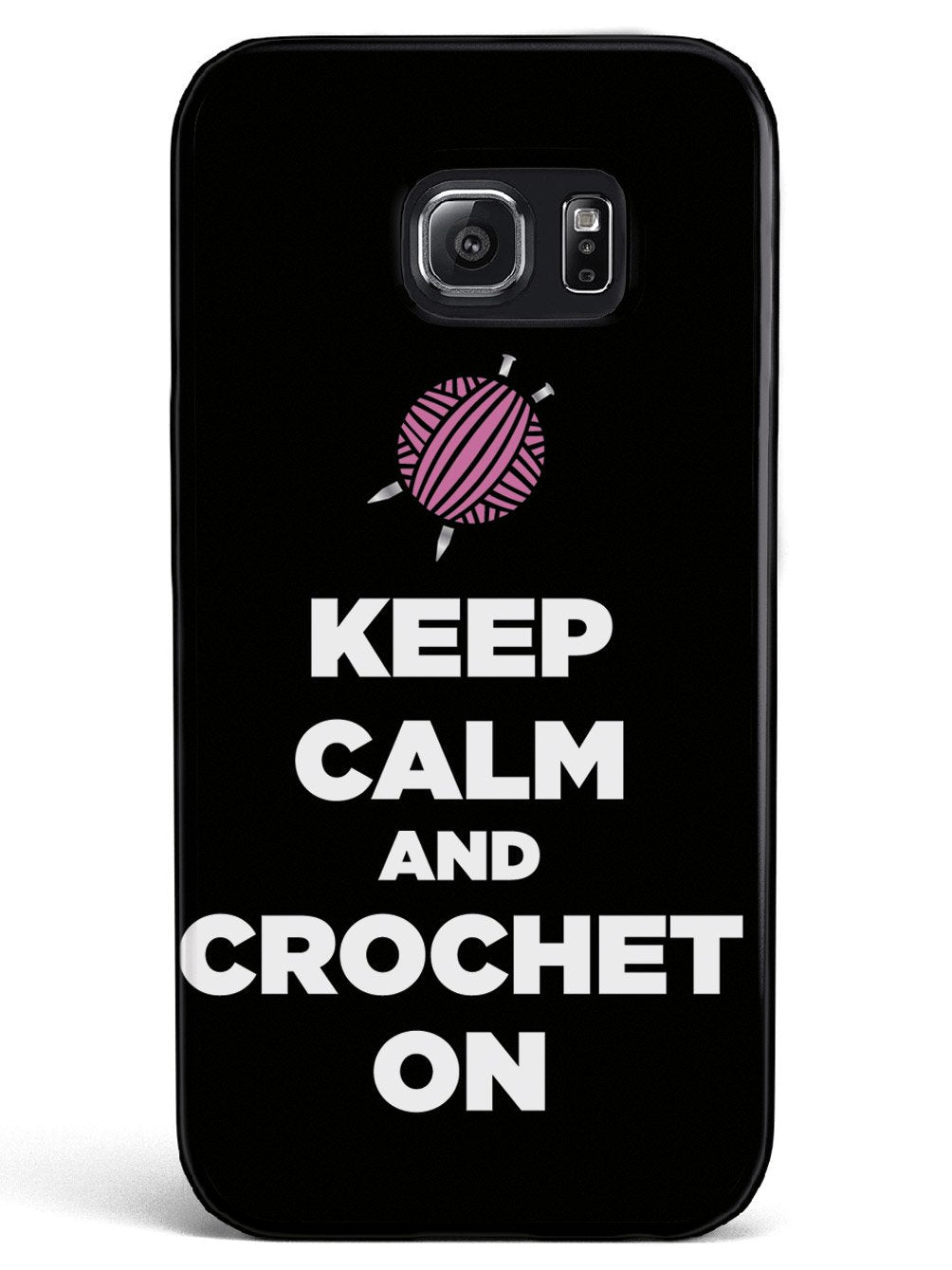 Keep Calm And Crochet On - Black Case