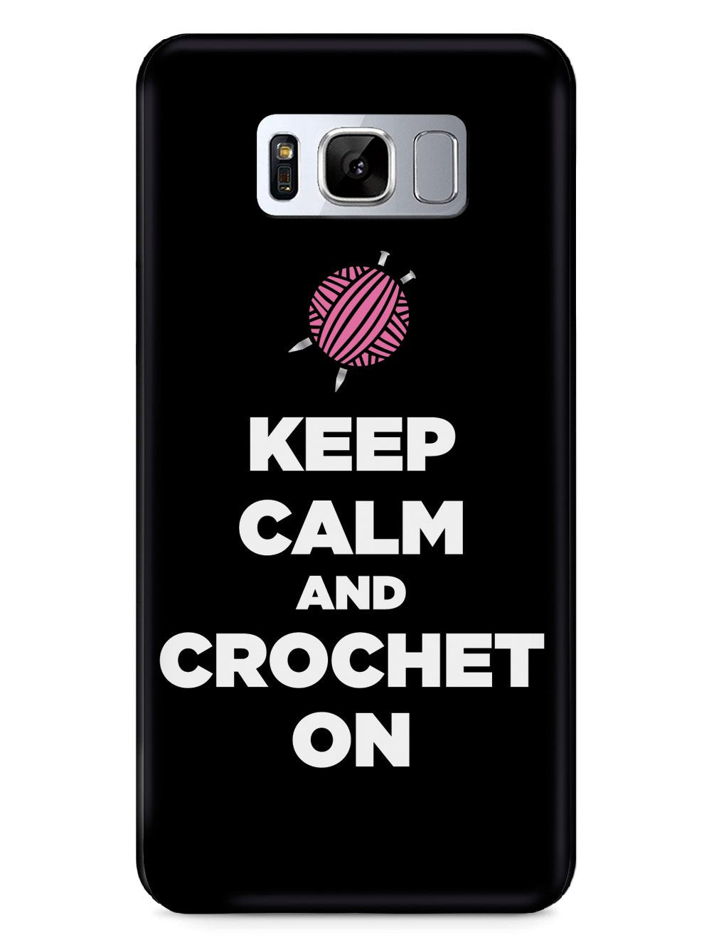 Keep Calm And Crochet On - Black Case
