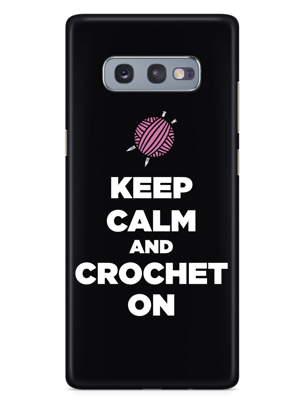 Keep Calm And Crochet On - Black Case