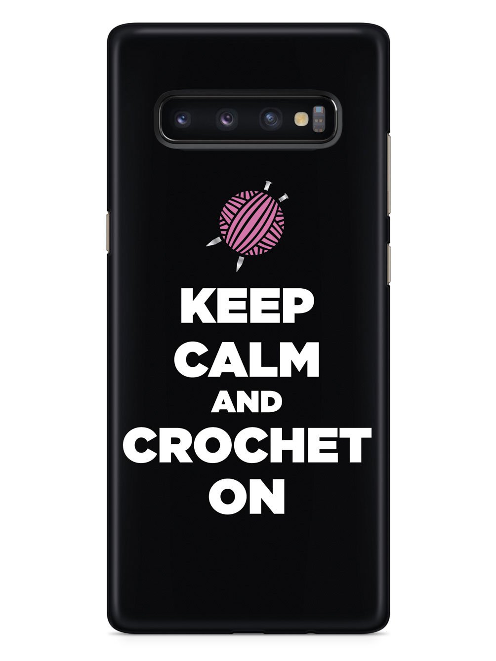 Keep Calm And Crochet On - Black Case