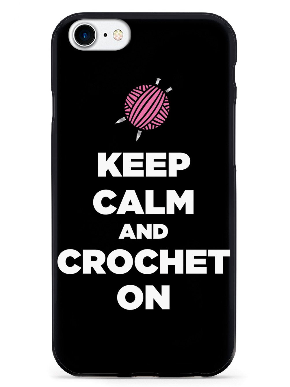 Keep Calm And Crochet On - Black Case