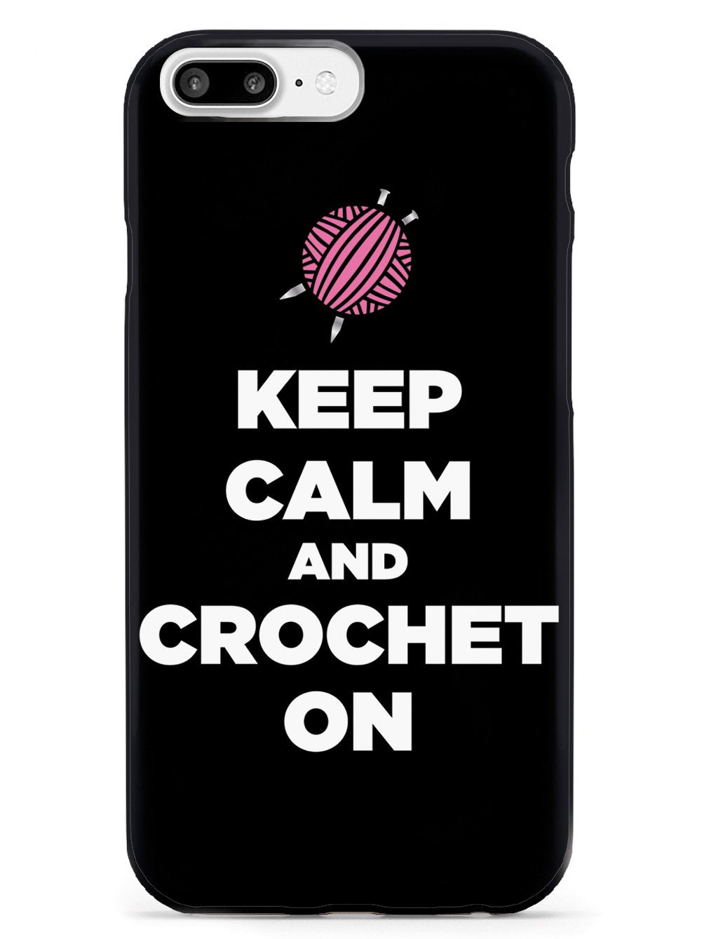 Keep Calm And Crochet On - Black Case