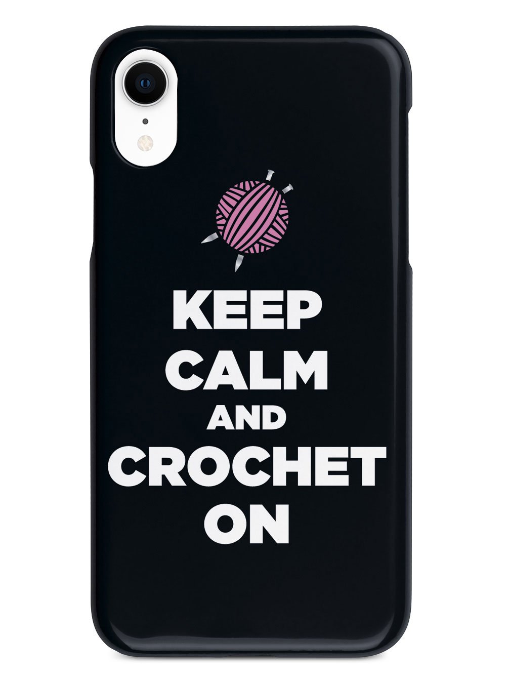 Keep Calm And Crochet On - Black Case