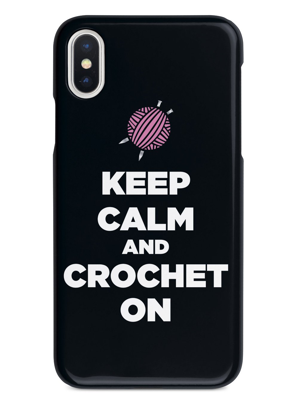 Keep Calm And Crochet On - Black Case