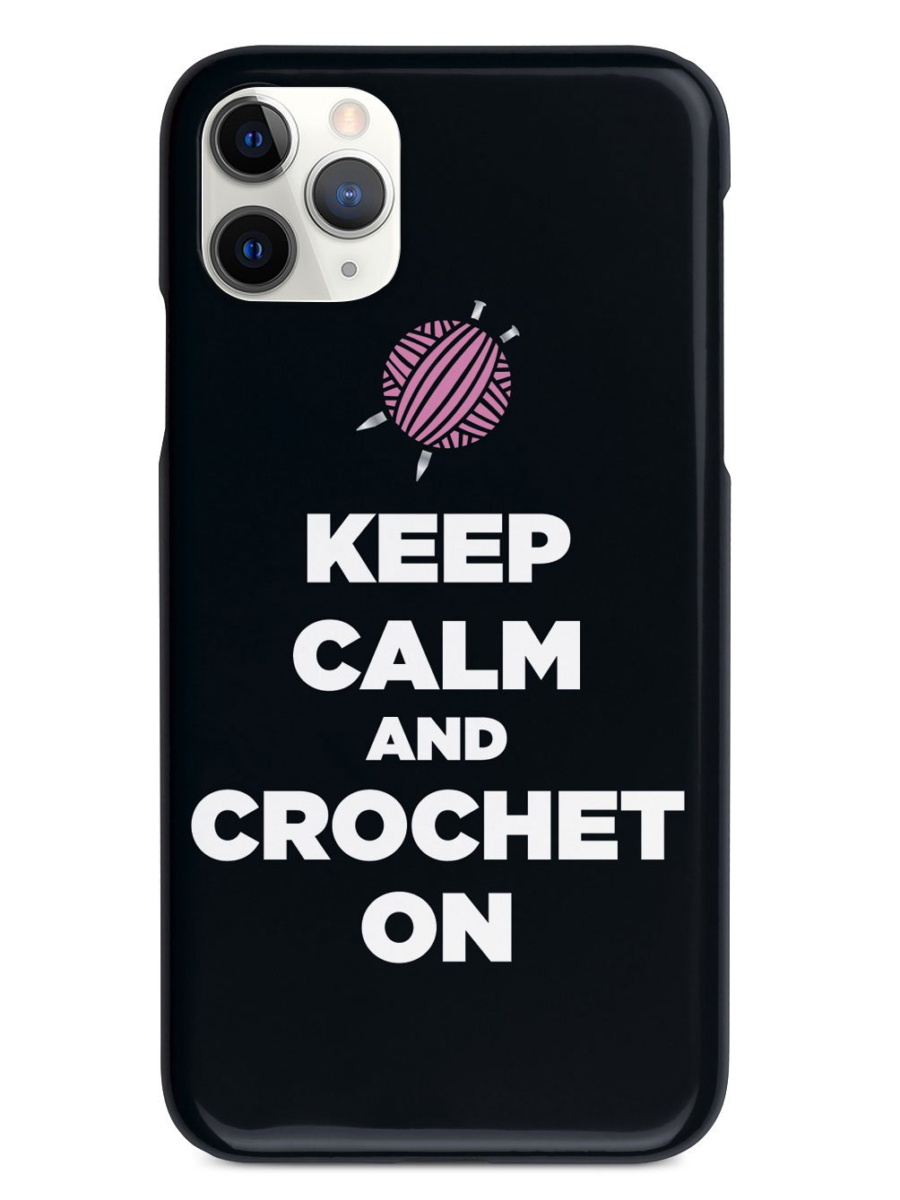 Keep Calm And Crochet On - Black Case