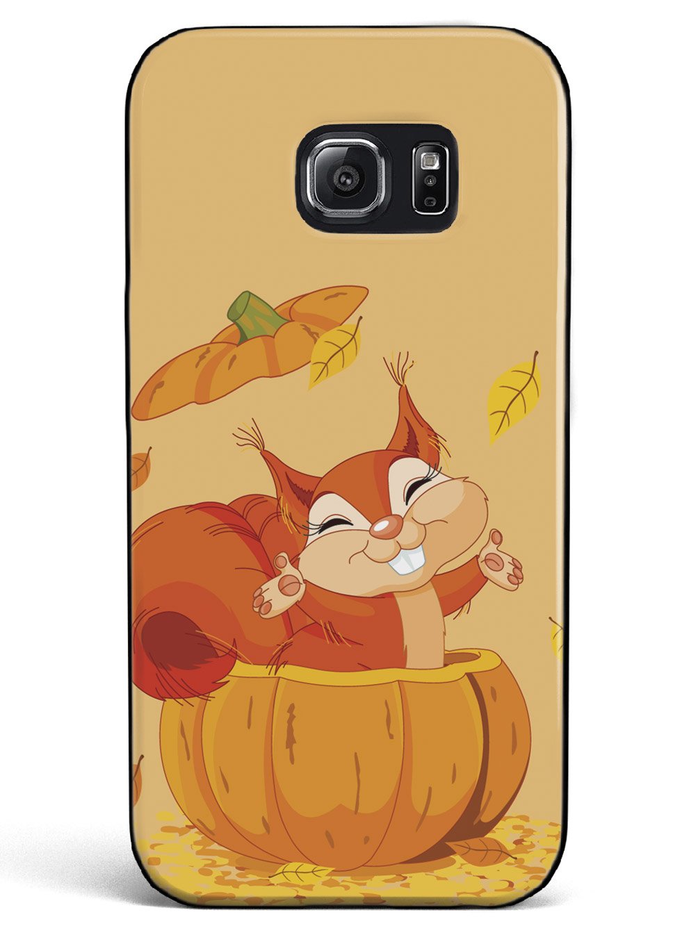 Pumpkin Squirrel - Black Case