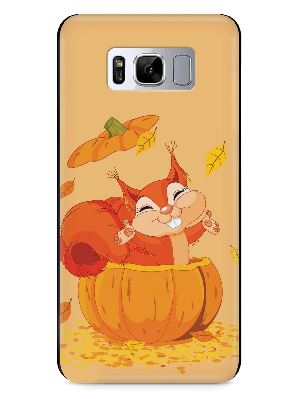 Pumpkin Squirrel - Black Case