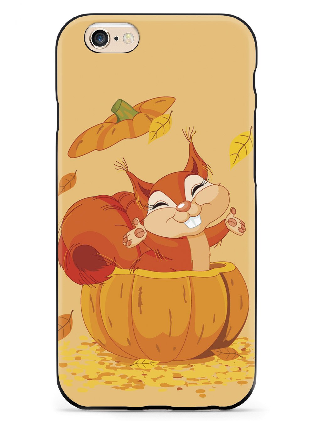 Pumpkin Squirrel - Black Case