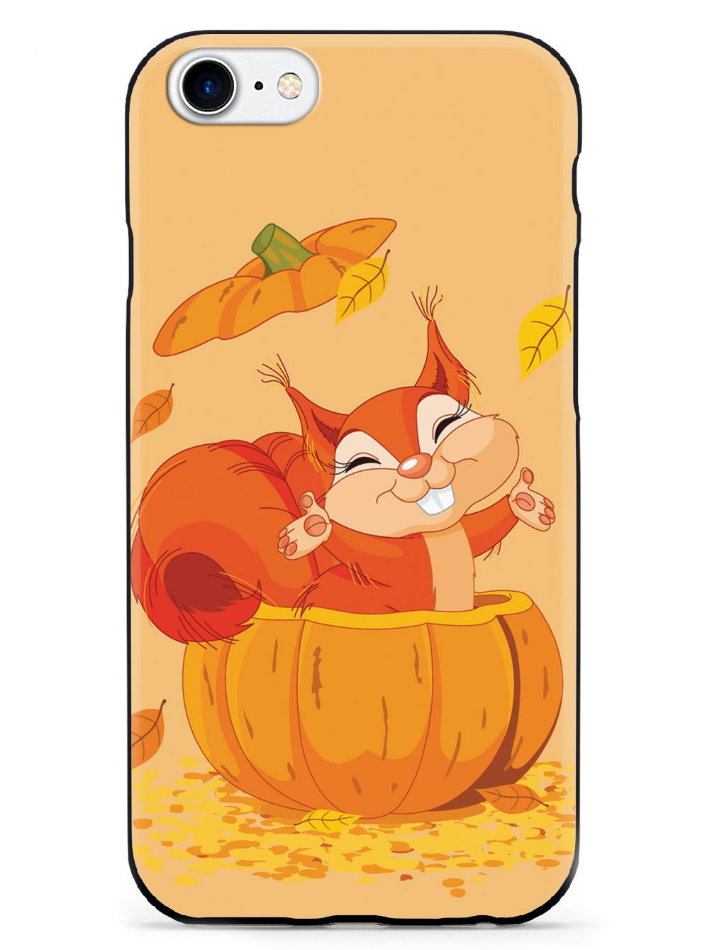 Pumpkin Squirrel - Black Case