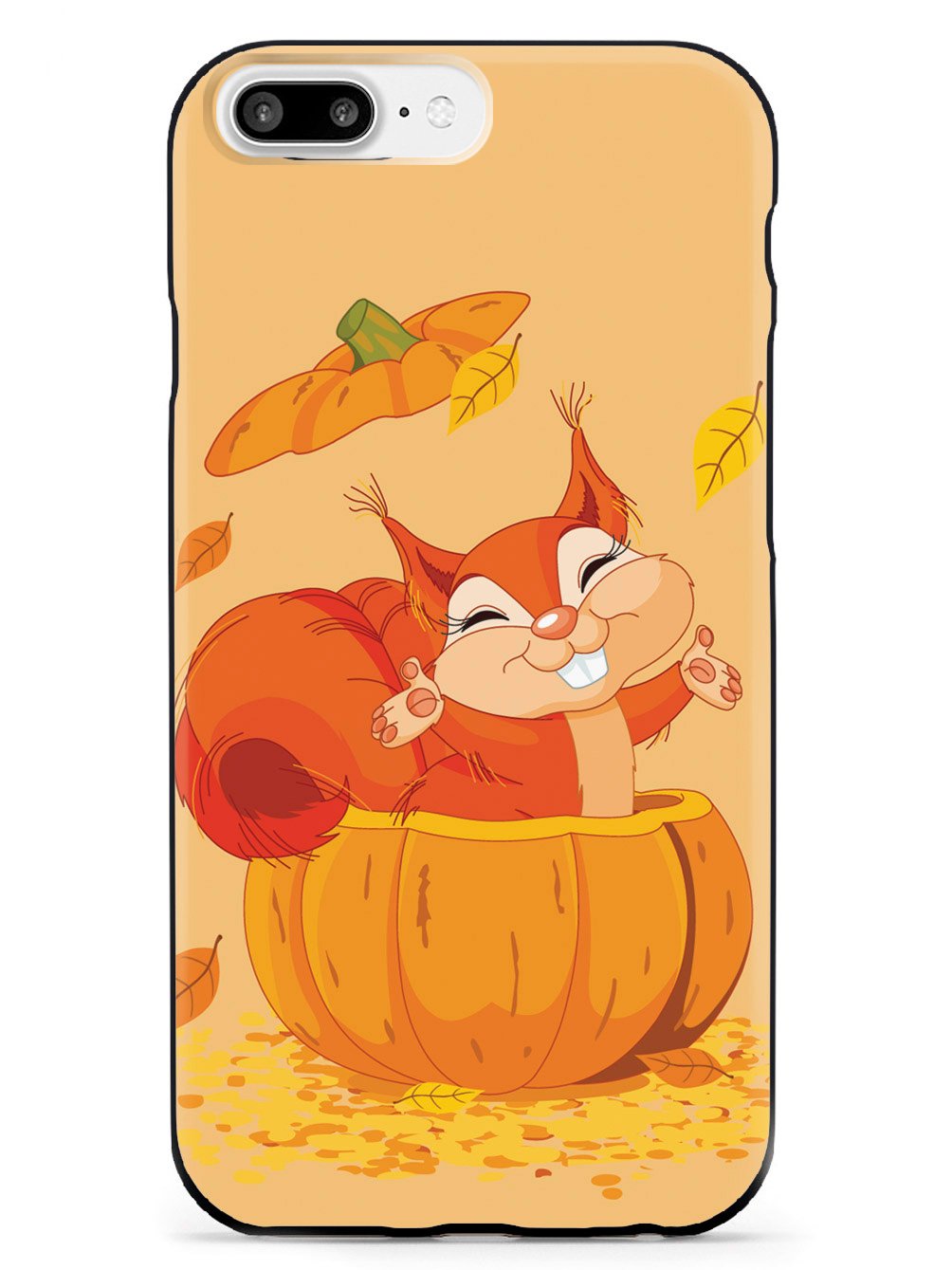 Pumpkin Squirrel - Black Case