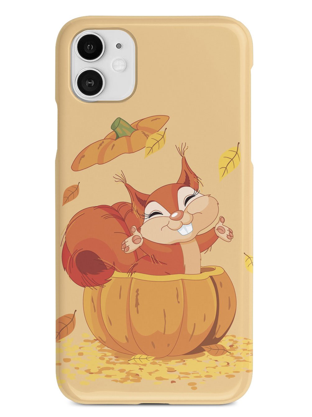 Pumpkin Squirrel - Black Case